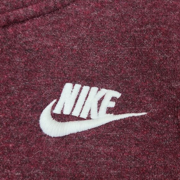 Womens Nike Pull Over Hoodie Size XS Thick Maroon G9 - Picture 4 of 7